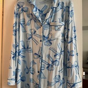 In My Sunday Blue Bow PJs